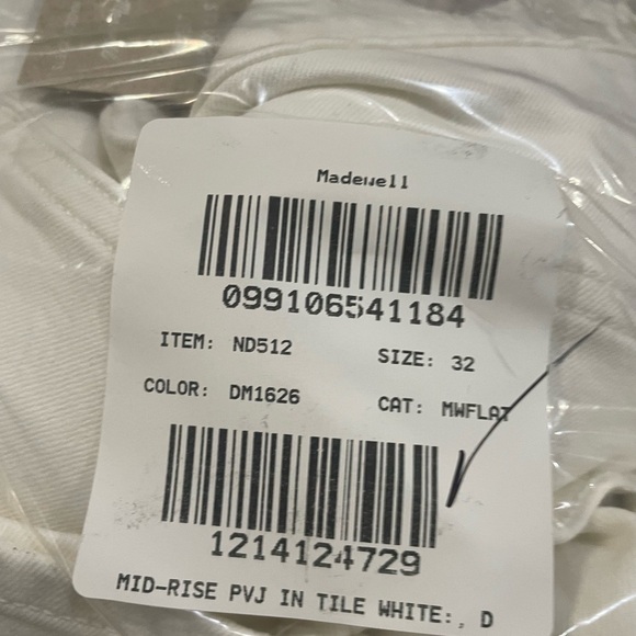 Madewell mid rise perfect vintage straight jeans tile white - Picture 6 of 6